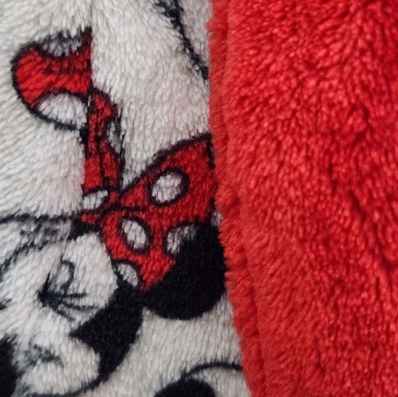 Disney Junior Minnie Mouse Fleece Robe with Red Collar Toddler 3T - Picture 4 of 8